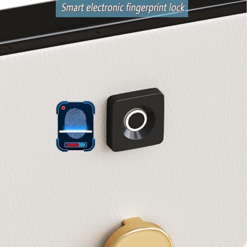 Table de chevet étroite avec serrure empreinte et enceinte connectée intégrée - 7