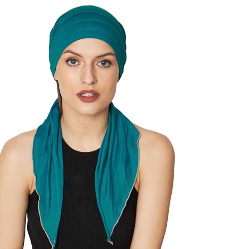 Image of The Headscarves Women Bamboo Pre Tie Scarf (HS107 Multicolor)