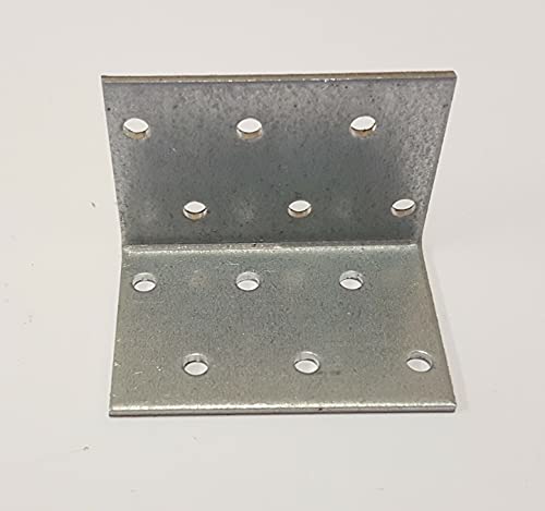 40x40x60x2mm Heavy Duty Steel GALVANISED Angle L Brackets Corner Brace Timber Repair Pack of 2