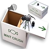 HALEEMS Spider in A Box Prank Gift - The Only Spider Prank with Scary Laugh Sound, Wooden Scare Boxes, Fun Fake Gag Candy Box for Kids Jokes, Trick Pranks for Adults