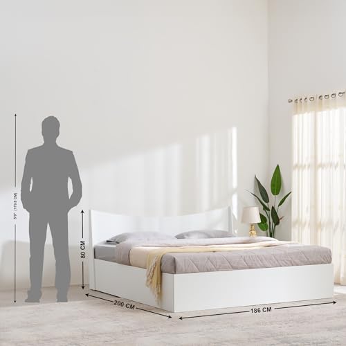 Image of Home Centre Helios Alton Box Storage King Bed with Bedside Table and 2-Door Wardrobe