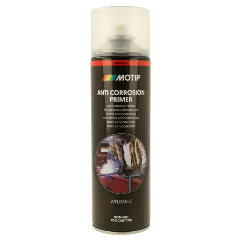 MOTIP Fondo Protettivo Anticorrosione, Primer Rosso-Ossido, Spray Nebulizzato, Rapida Essiccazione, Senza Piombo, per Superfici in Ferro e Metallo,12 Pezzi