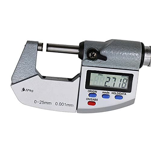 Mikrometr cyfrowy 0,001 mm elektroniczny cyfrowy mikrometr zewnętrzny 0-25 mm linijka, 0-25 mm
