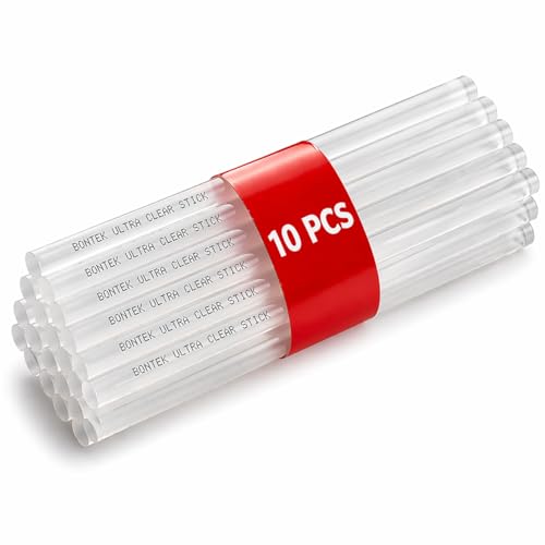 Image of Ultra Clear Hot Melt Glue Sticks | 11mm x 165mm | Pack of 10 pcs | Transparent All-Purpose Adhesive | Universal Compatible | by Mario