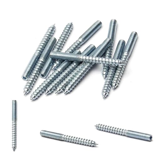 MroMax M6 x 60mm Hanger Bolts, Self Tapping Screw, 12Pcs