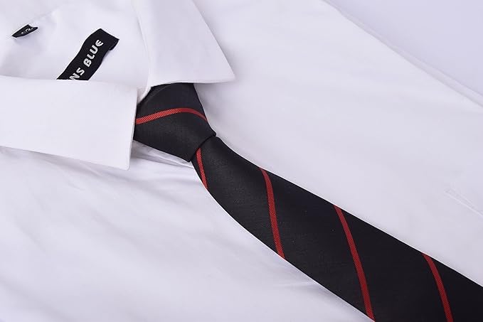 Image of Micro Fiber Stripped Neck Ties For Mens Boys Tie Length & Width - 58 Inch & 3 Inch