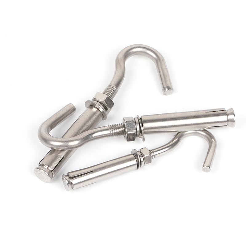 Generic Expansion Hook Anchor Bolt Open Cup Hook 304 Stainless Steel Ring Lifting Anchor Bolt Expansion Bolt - (Size: M8)