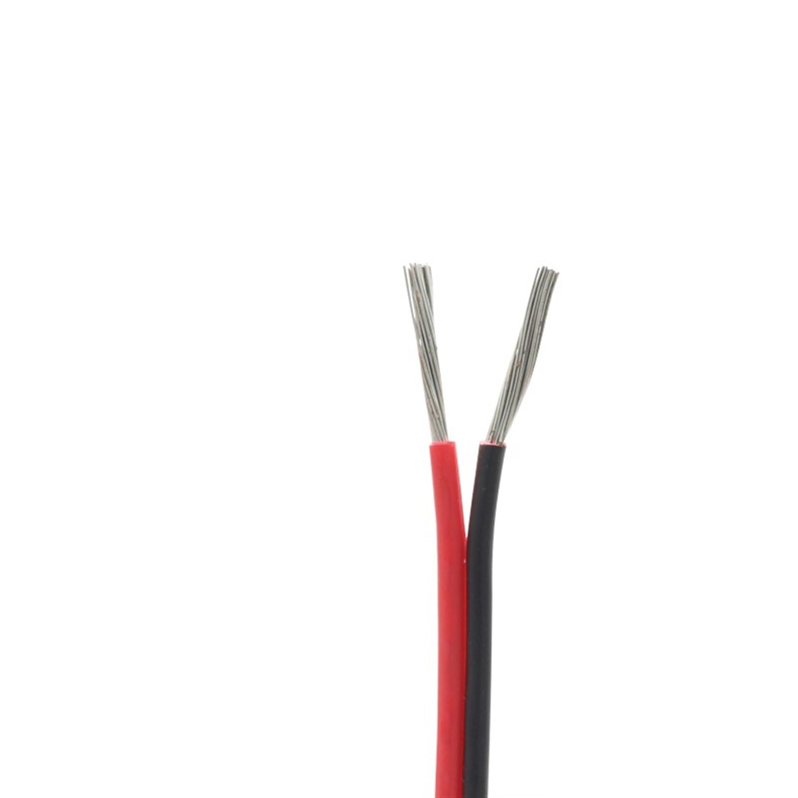 Cable Flexible Extension Cable UL2468 2 Pins Tinned Copper Insulated PVC Electrical Wire 16/18/20/22/24/26/28/30 Gauge AWG 5m/10m/20m Extension Connector(Size:20 Meters,Color:16AWG)