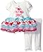 Nannette Baby Girls' Glitter Mesh Dress and Knit Capri Legging