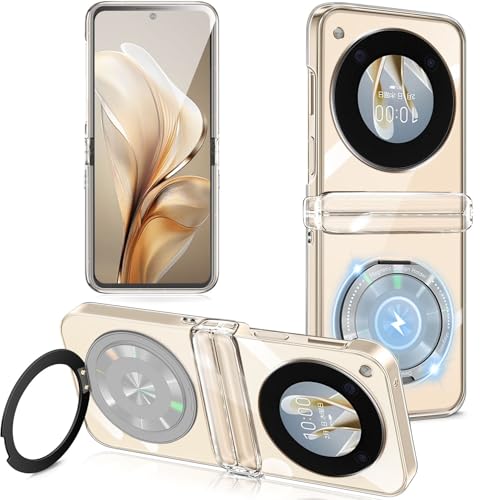 Cexitesuo P[X ZTE Libero Flip 5G / ZTE nubia Flip 5G 360°]X^h MagSafeΉ CAX[dΉ ϏՌ NA Ot  PC ԍڃz_[Ή