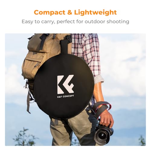 Image of K&F Concept 40 inch x60 inch 5-in-1 Oval Foldable Reflector, with Carrying Bag