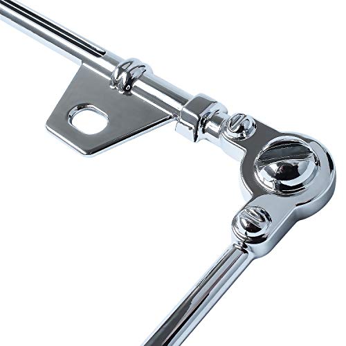 Creathome 3D Chrome License Plate Frames, Pure Zinc Alloy Metal (Screw Pattern) #TOP5