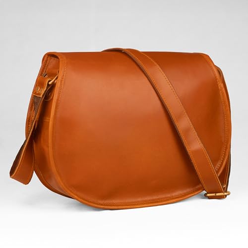 Image of Satchel And Fable Handmade Vintage Crossbody Leather Bags for Women Shoulder Handbag