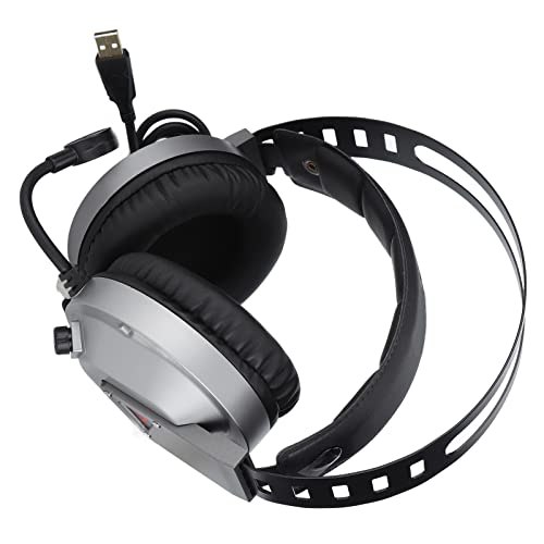 Tomantery TAIDU Auriculares para Juegos con Sonido Envolvente 7.1 con Micrófono con Reducción de Ruido para PC Portátil, Auriculares USB con Micrófono para Jugadores Profesionales