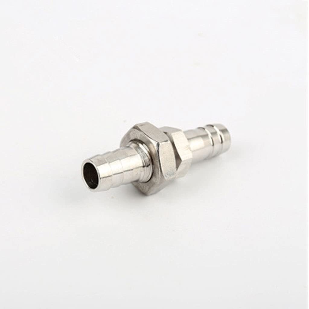 Conexión de agua, 1 pieza de 4 mm, 6 mm, 8 mm, 10 mm, 12 mm, 14 mm, 16 mm, 19 mm, mamparo de púas for manguera, adaptador de conector de acoplador de tubo de púas/10 mm(19Mm)