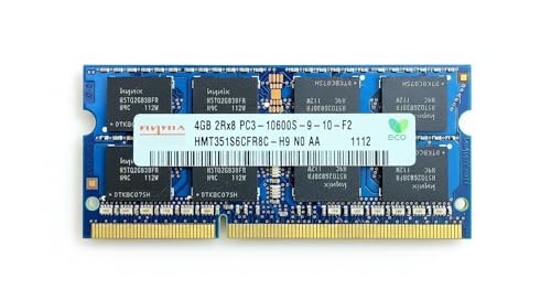 Image of 4GB DDR3 1333MHz Laptop RAM (PC3-10600S, 204-Pin SO-DIMM, 1.5V, 2Rx8 Dual Rank) Non-ECC Unbuffered Memory- HMT351S6CFR8C-H9