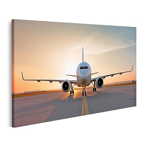 islandburner Tableau sur toile Avion Aéroport Avion Piste de départ Images murales Poster