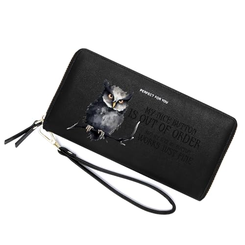 ZRTARY Customized Cute Owl Women's Wallet,Birthday Gift,Holiday Gift for Family,Friends,Women,Graduation Gift for Classmate,Teacher,Him,Her 1303q