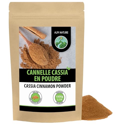 Alpi Nature Cannelle en Poudre 1kg, Bâtons de Cannelle Cassia Moulus pour Pâtisserie et Boissons