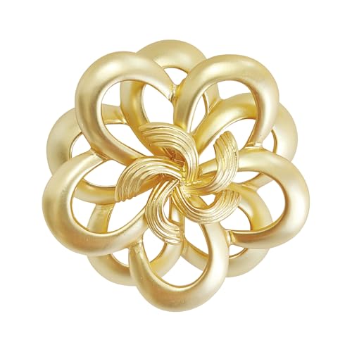 Gold Bow Brooch Pins for Women Ladies Yellow Flower Bow Broach Collar Suit Dress Clothing Accessories Birthday Holiday Fashion Jewelry Gifts