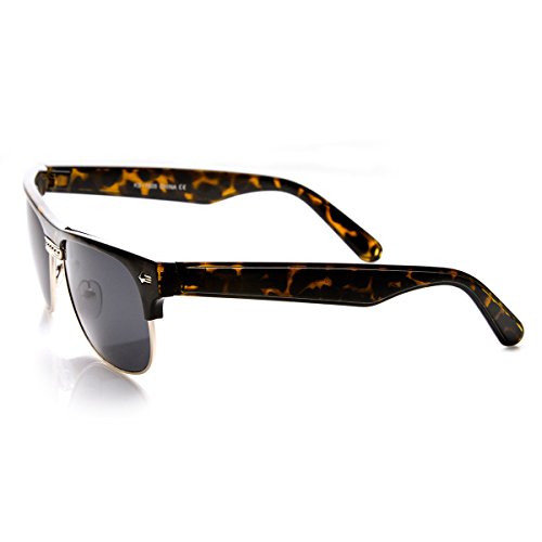 zeroUV Classic Oval Half Frame Horned Rim Horn Rimmed Sunglasses3