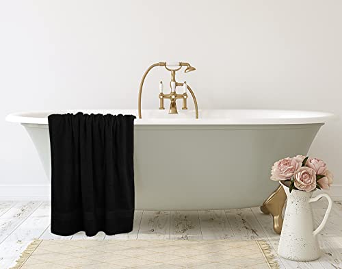 Image of Utopia Towels Luxurious Jumbo Bath Sheet 1 Piece, 600 GSM, 35 by 70 Inches, 100% Ring Spun Cotton, Highly Absorbent and Quick Dry Extra Large Bath Towel, Super Soft Towel, Black