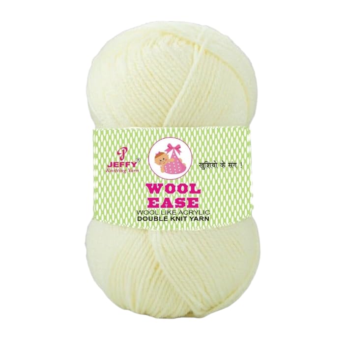 JEFFY Wool Ease 100% Acrylic Best Used with Hand Knitting Needles and Crochet Yarn (1Ball -100Gms Each) (Off White Shade no-11, 200 Gram) (B0DBF1Q65D) Amazon Price History, Amazon Price Tracker