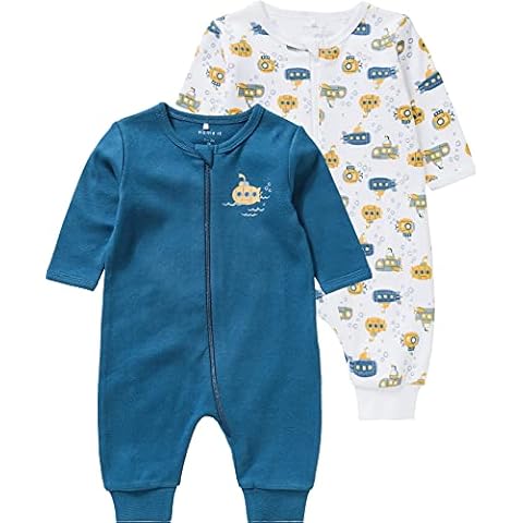 NAME IT Baby Schlafanzug Doppelpack für Jungen, Organic Cotton Cover