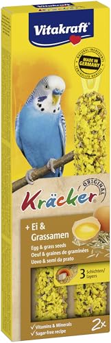 Vitakraft Kräcker, mit Ei und Grassamen, Knabberstangen für Sittiche und Exoten, in Vorratsgröße, ohne Zusatz von Zucker (10x 54g) – Bild 5