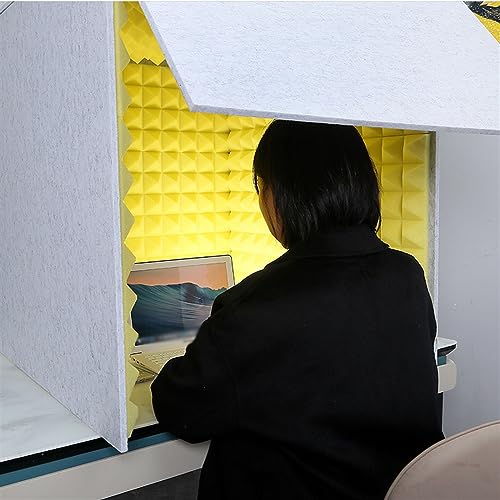 Cabina de aislamiento portátil WORDFUN para grabación, 80x80x80 cm, pantalla de aislamiento para micrófono, cubierta insonorizada de escritorio miniatura 2