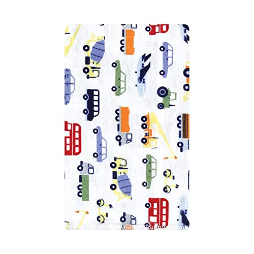 Image of Hudson Baby Unisex Baby Cotton Flannel Burp Cloths, Colorful Transportation, One Size