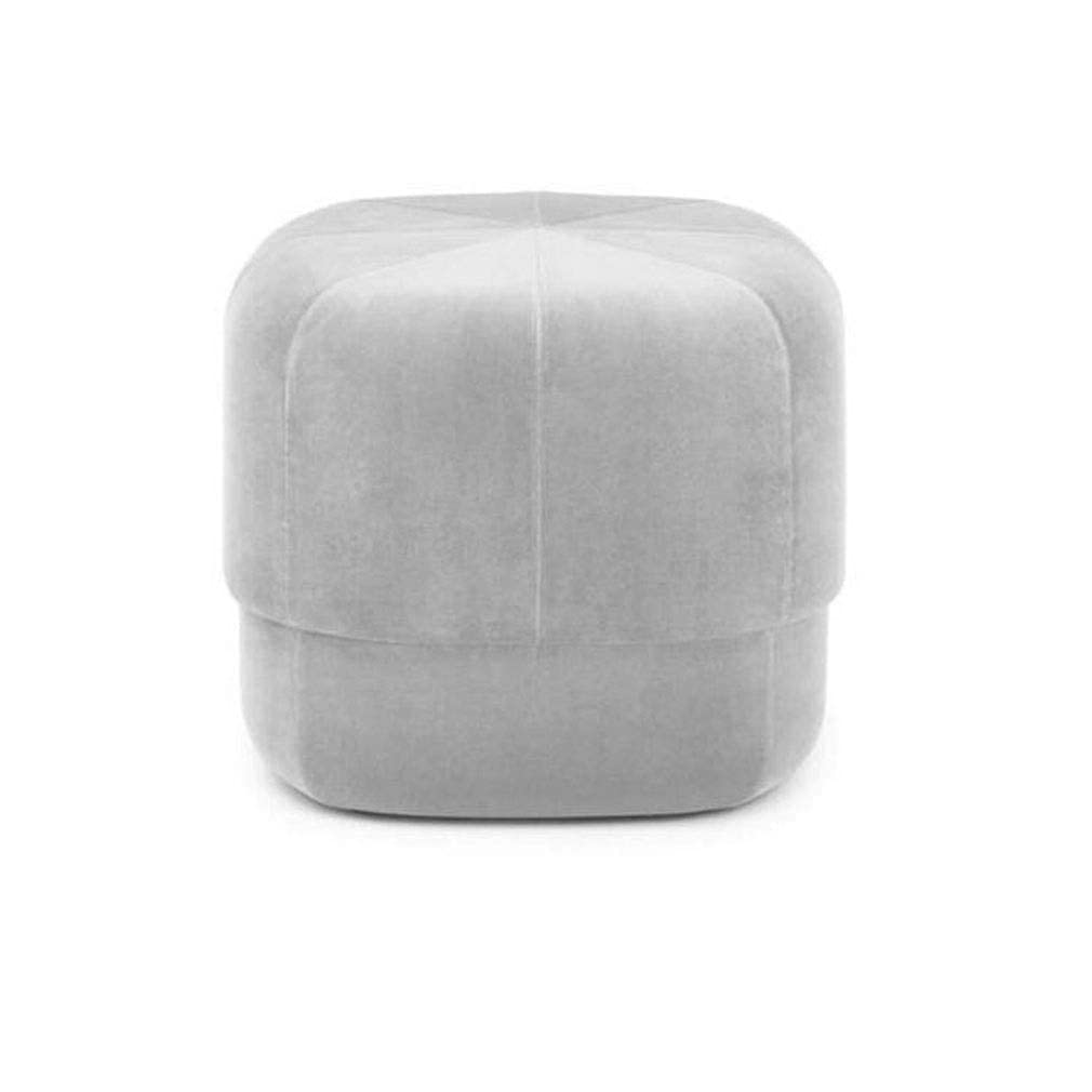 Tabouret rond ottoman 40cm style nordique coloris 7 pour salon