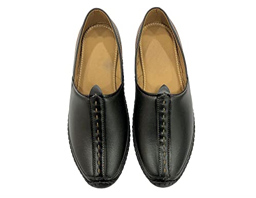Image of Punjabi Mojaris Mens Shoes Cream Wedding for Groom,Traditional Indian Footwear Ethnic Peshawari Slippers