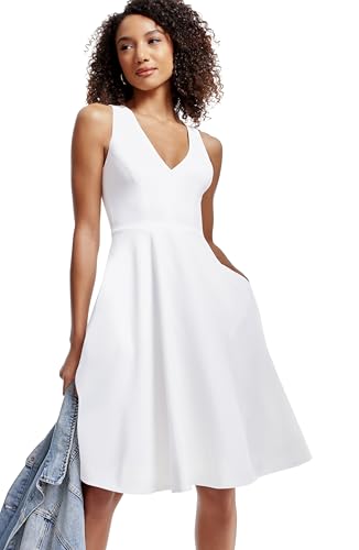 Image of Dress the Population Women's Catalina Solid Sleeveless Fit & Flare Midi Dress