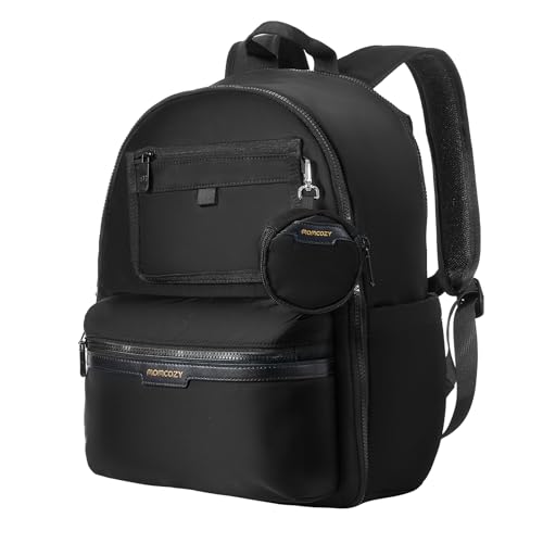 momcozy Wickelrucksack Baby, Wickeltasche Rucksack mit Laptop Fach, Große Windeltasche, Isolierte Tasche, Neutrale Wickeltasche für Eltern, Ultra-Leicht