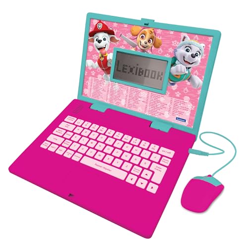 Lexibook, La Pat'Patrouille, Ordinateur éducatif bilingue FRANÇAIS/Anglais, Jouet pour Enfants avec 124 activités pour Apprendre, s'amuser et Jouer du...