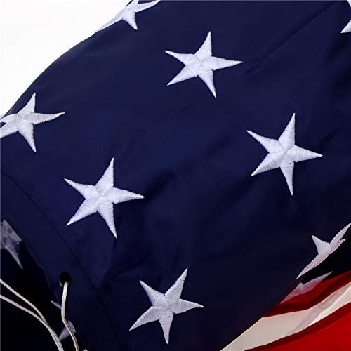 Aosivm 60 Inch American Flag Windsock Outdoor Embroidered Stars & Stripes 40 Inch USA Flags Patriotic Decorations Fade Resistant USA Decorations(2 Pack)-Windsock Outdoor Hanging (40 Inch) - Thumbnail 5