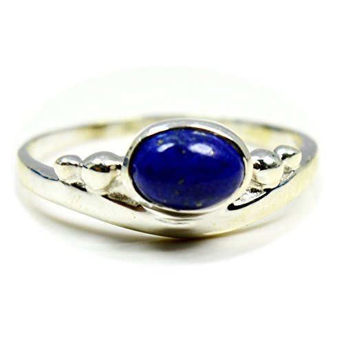 Lapis-lazuli naturel ovale et argent 925, la bague mixte idéale pour sublimer vos tenues du quotidien