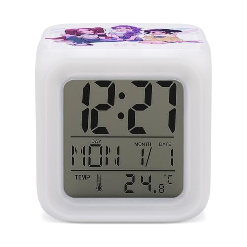 KPOPガールズ! デーモン・ハンターズ 多機能 置き時計 目ざまし時計 可愛い置き時計 デジタル時計