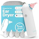 Ear Dryer + Case | USA | 1 Year Warranty | Rechargable Ear Water Drying Aid with Red Light Therapy Delivers Gentle Warm Air to the Ear to Combat Annoying Swimmers Ear Infections as a Ear Fluid Remover