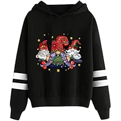 Mujer Sudaderas con Capucha de Manga Larga para Adolescentes Chicas Niña - Planeta Imprimir (Notas Musicales - Black, x-Large)