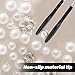 Amabro 2 PCS PVC Coated Flat Tipped Tweezers, Non Marring Flat Tip Tweezers Stainless Steel Pincettes Non-Slip Forceps for Stamps Coins Crafts Beads Jewelry Making Tweezer Tools