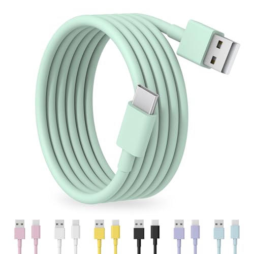 Image of USB to USB C Cable for iPhone 17 16 15 Type C Carplay 5FT USB C Cable Green