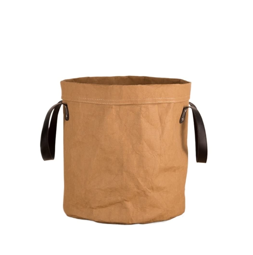 Kosz na Bieliznę Kosz na Pranie Kosz Na Pranie Kosz Na Brudne Ubrania Papier Wodoodporny Kosz Na Pranie W Domu Pojemnik na Pranie Skrzynia na Pranie (Color : Bruin, Size : 33 * 34cm)