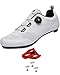 ARTVEP Zapatos de Ciclismo para Hombre y Mujer, Bicicleta de Carretera Instalación Compatible SPD SPD-SL Look Delta Pedal,Parte Superior Transpirables Gris EU 44