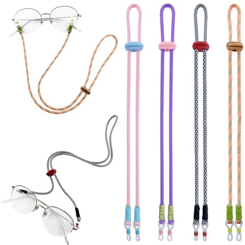 Damanse Eyeglasses Strap for Men Women Kids,Reading Eye Glasses Holders Around Neck,Fashion Sunglasses Chain Cord Lanyard String for Women (4pcs-a)