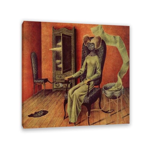 Tableau Remedios Varo Mimétisme, impression sur toile haut de gamme 40x40 cm avec cadre