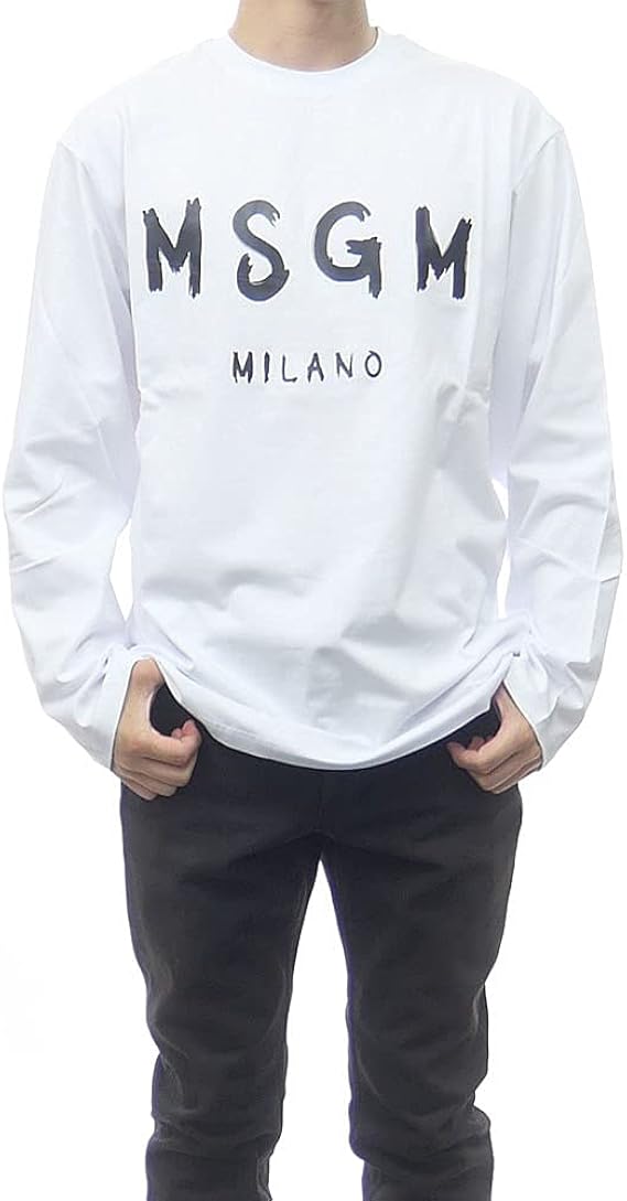 Amazon Msgm エムエスジーエム クルーネックロングtシャツ 00mm メンズ S 並行輸入品 Tシャツ カットソー 通販