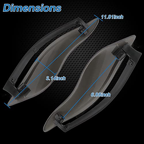 Aufer Smoke Motorcycle Upper Fairing Side Air Deflectors Side Wings Windshield Covers Compatible With For Touring Street Glide Electra Glide Ultra Limited Tri Glide 2014-2021 #TOP3