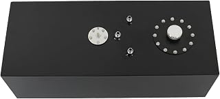 labwork 15 Gallon 57L Aluminum Racing Drift Fuel Cell Tank with Cap and Level Sender Black